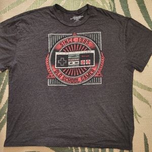 Nintendo Old School Gamer  Remote Control T-shirt Mens XXL CHARCOAL GRAY